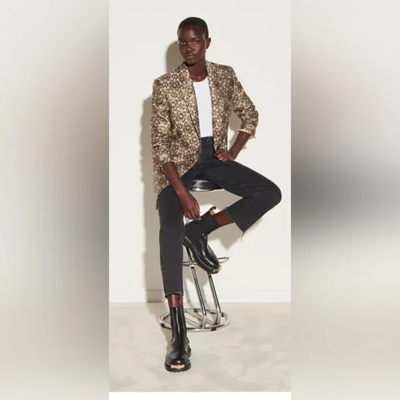 Sandro Ayan Metallic Jacquard Blazer - Picture 3 of 13